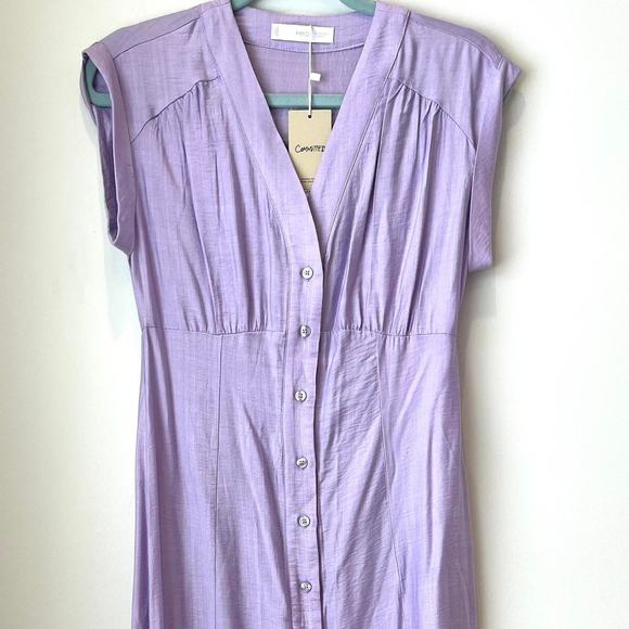 Mango purple shirt dress - Picture 4 of 6